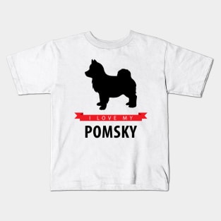 I Love My Pomsky Kids T-Shirt